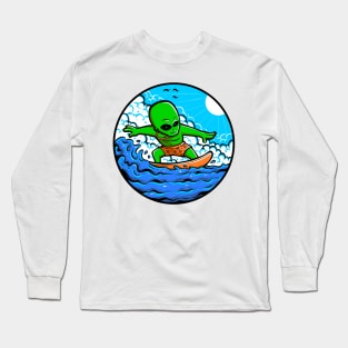 Alien Surfing Long Sleeve T-Shirt